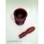 Hand crafted wooden motar pestle set